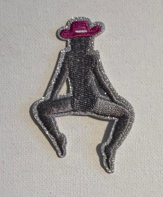 Dancing cowgirl hat patch