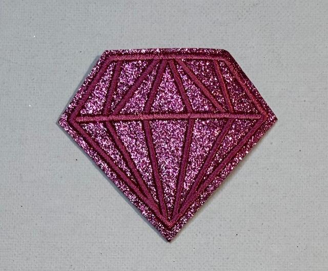 Dark Pink diamond hat patch