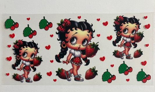 Betty Boop as a baby - strawberries