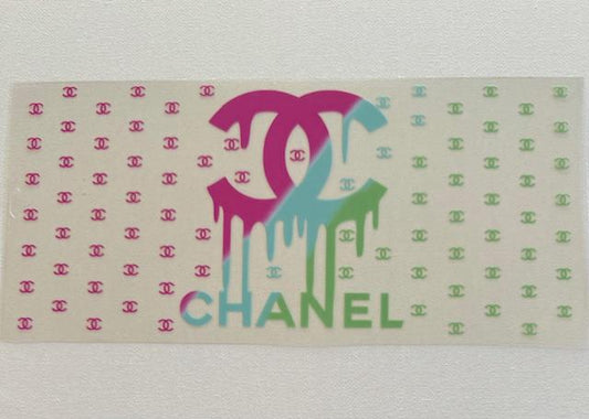 Chanel - pink/blue/green