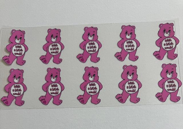 Swear Bears - pink, wish a B would 10bears