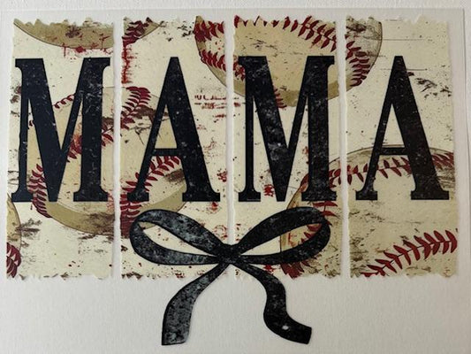 Baseball Mama black bow