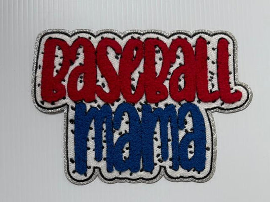 Baseball Mama - red/blue patch