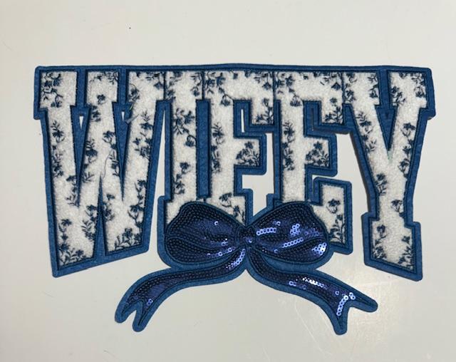 Wifey patch-blue