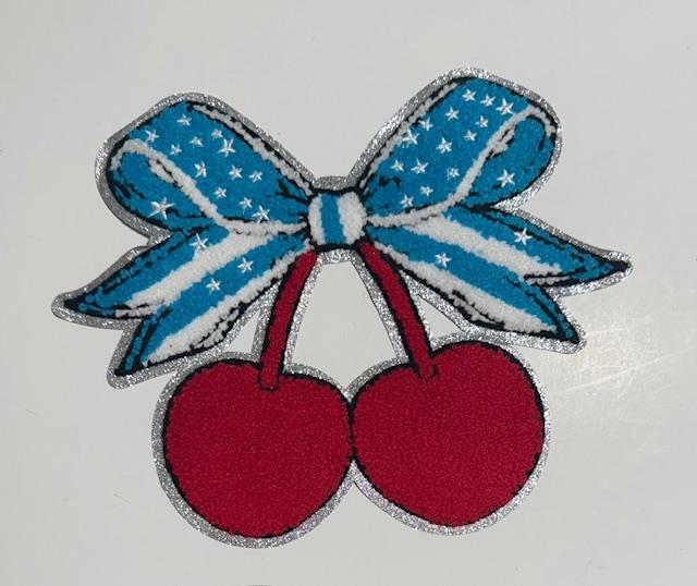 Cherries w/ blue bow patch