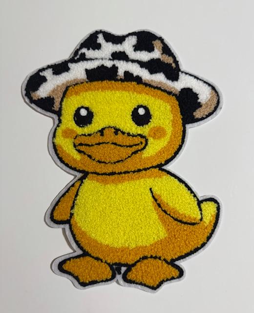 Duck w/ cow print hat Patch