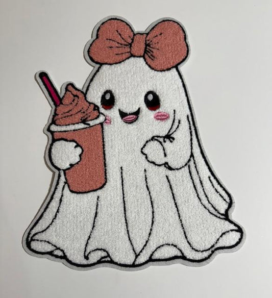 Ghost -pink bow & pink drink patch