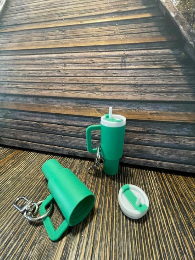 Green mini cup Keychain
