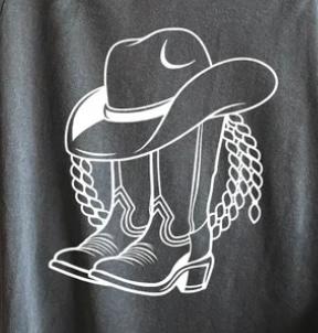 Hat, boots, rope