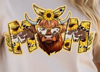 Mom - cow-sunflowers