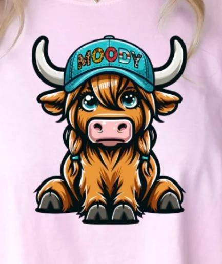 Moody Cow with Cap