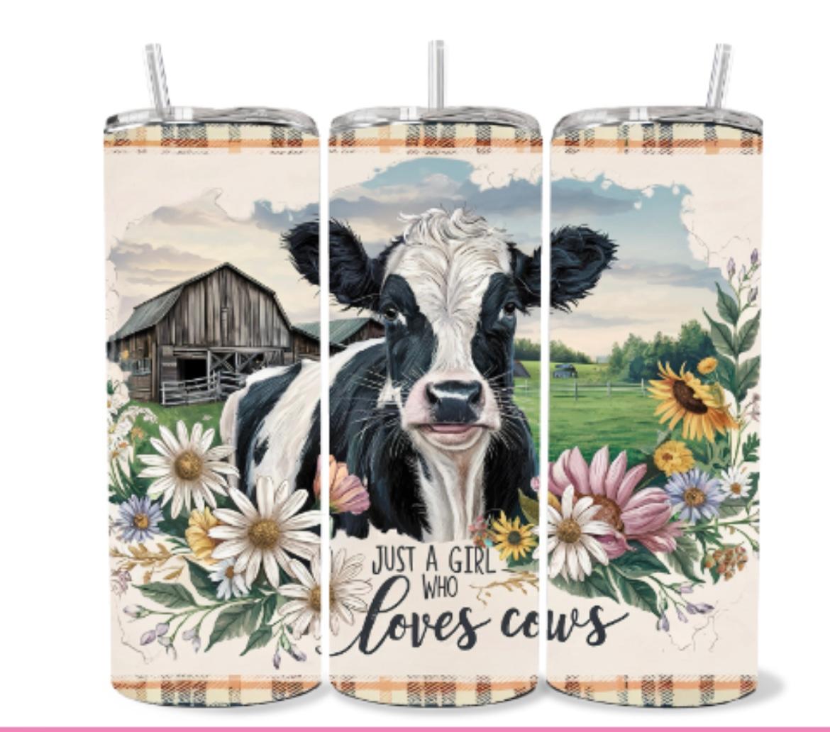 Girl who loves cows