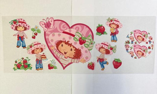 Strawberry S C in heart -Cup & lid