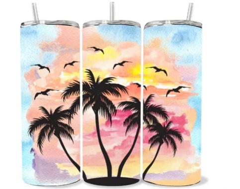 Palm Trees - pastel