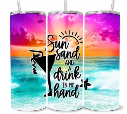 Sun, Sand & drink in hand