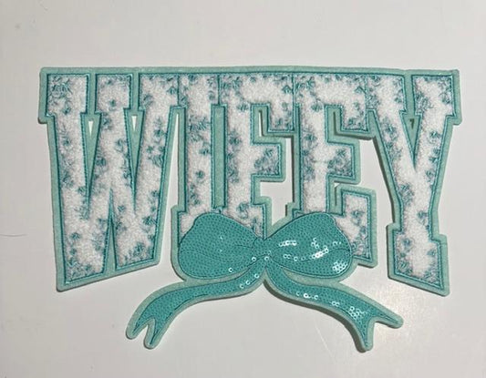 Wifey Teal patch