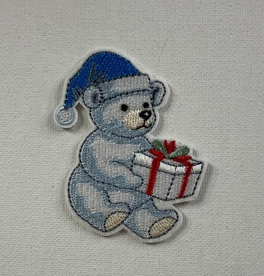 Blue bear reading patch