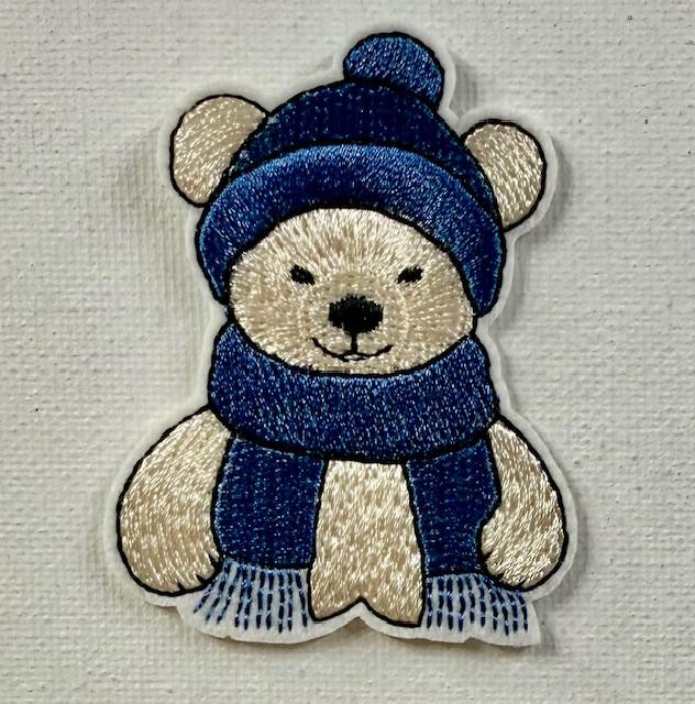 Bear w/ blue scarf patch