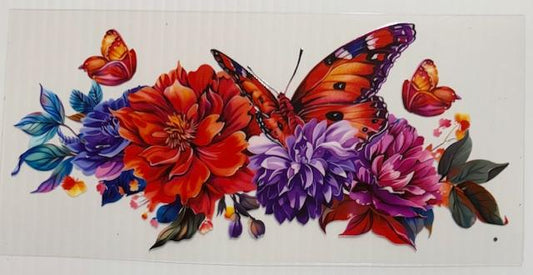 Big Butterfly & flowers
