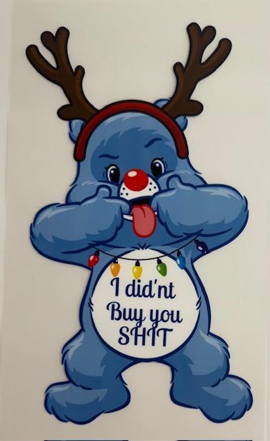 Christmas Swear Bear - Blue