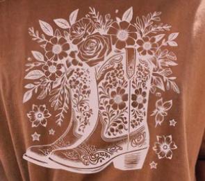 Boots - floral