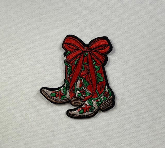 Christmas boots - tan patch