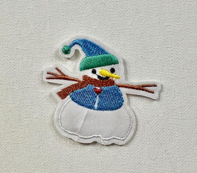 Blue snowman patch