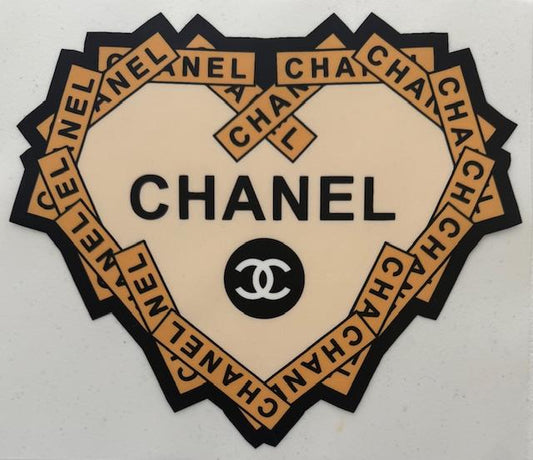 Tan Chanel Heart