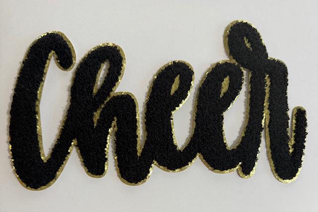 Cheer - gold outline Patch