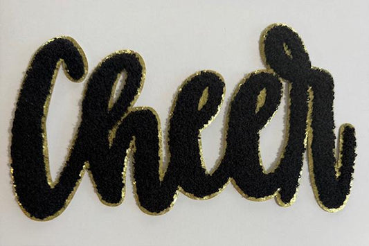 Cheer - gold outline Patch