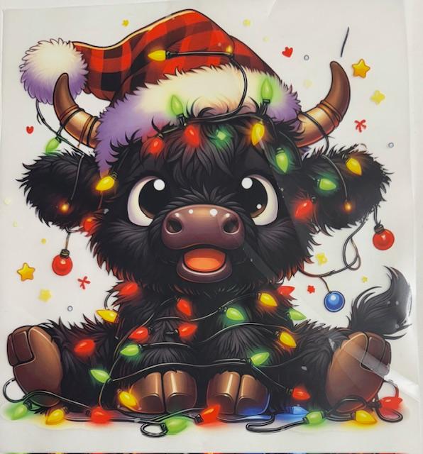 Christmas black cow