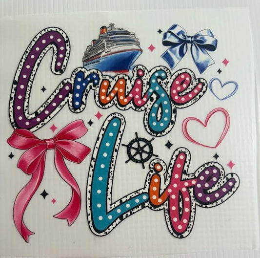 Cruise Life - pink blue bow