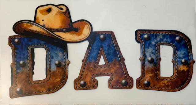 Dad, western hat on D
