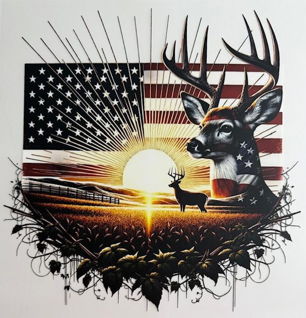 Deer Hunting Scene-sunrise