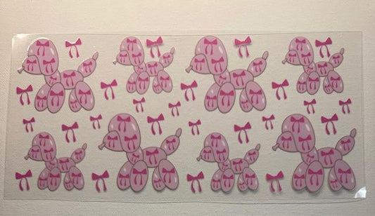 Balloon Dogs - pink, pink bows