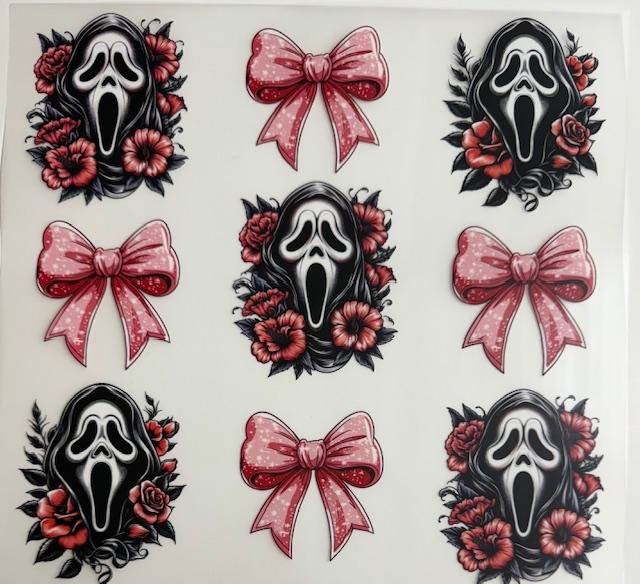 Ghost Face - pink bows