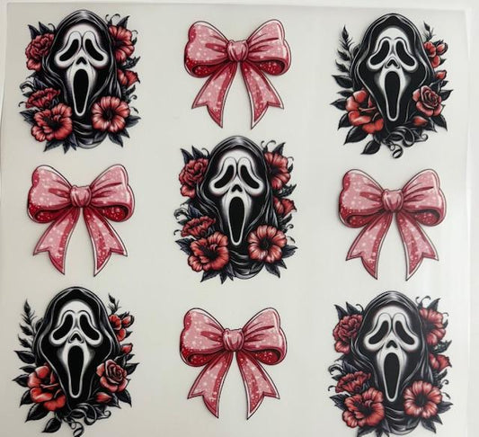 Ghost Face - pink bows