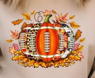 Football Fall Leaves - Halloween