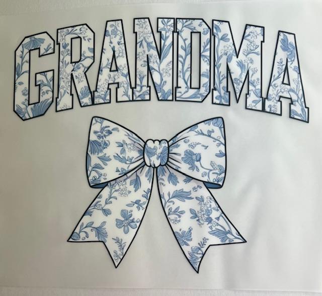 Grandma - Lt Blue bow