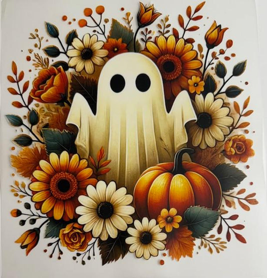 Ghost with orange flowers