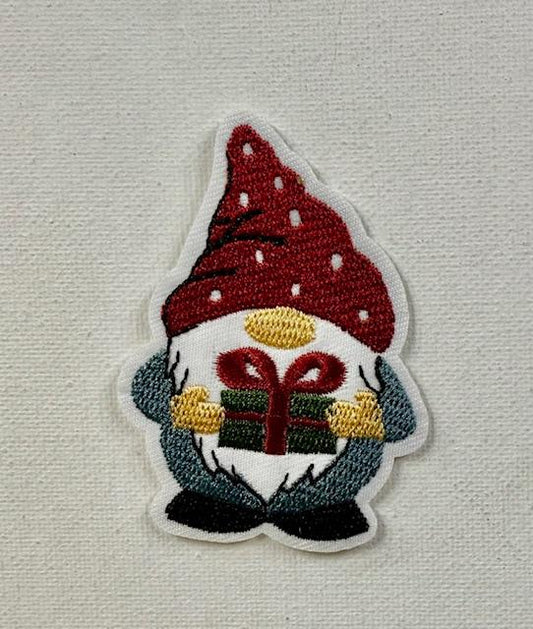 Gnome holding gift patch