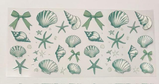 Starfish & Shells - green