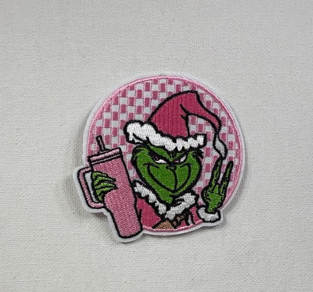 Grinch - pink patch