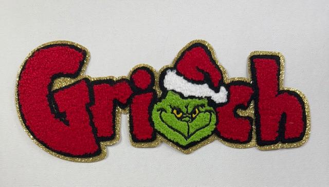 Grinch patch - red letters