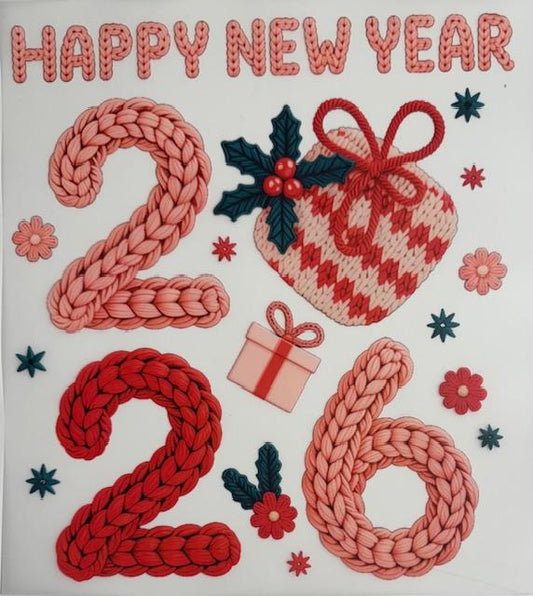 Happy New Year 2026- pink yarn