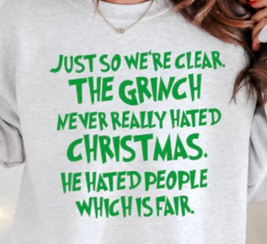 The Grinch really never hated Christmas