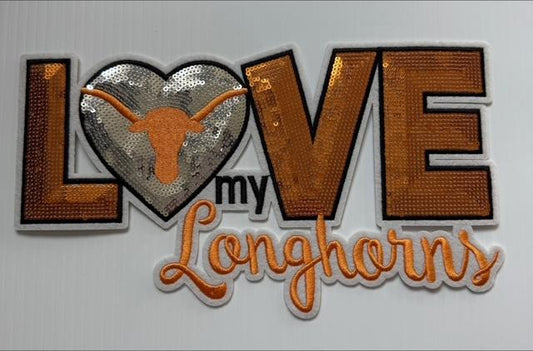 Love My Longhorns bling patch
