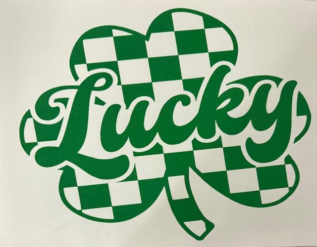 Lucky-checkered clover