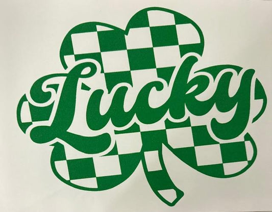 Lucky-checkered clover