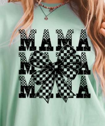 Mama - checkered Bow